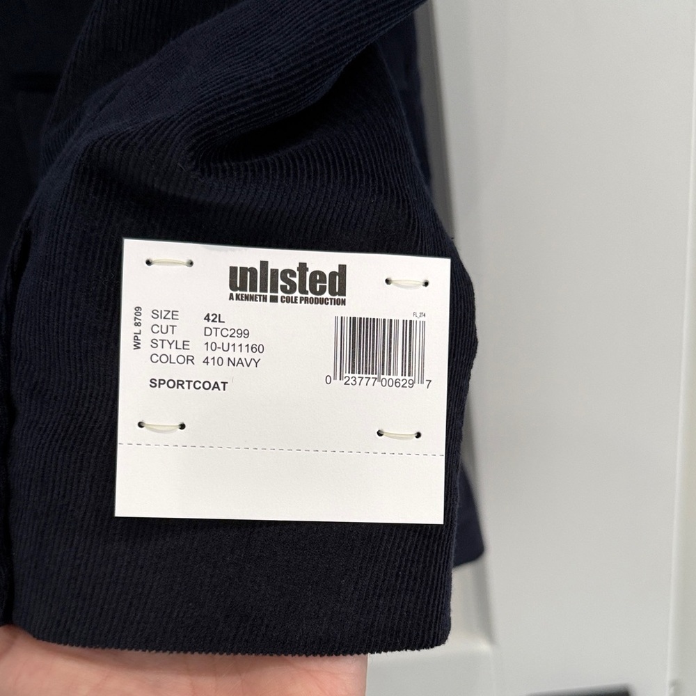 NWT Men's Navy Corduroy Blazer​ - Picture 4 of 5
